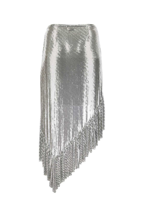 PACO RABANNE Silver Chain Mail Mini Skirt