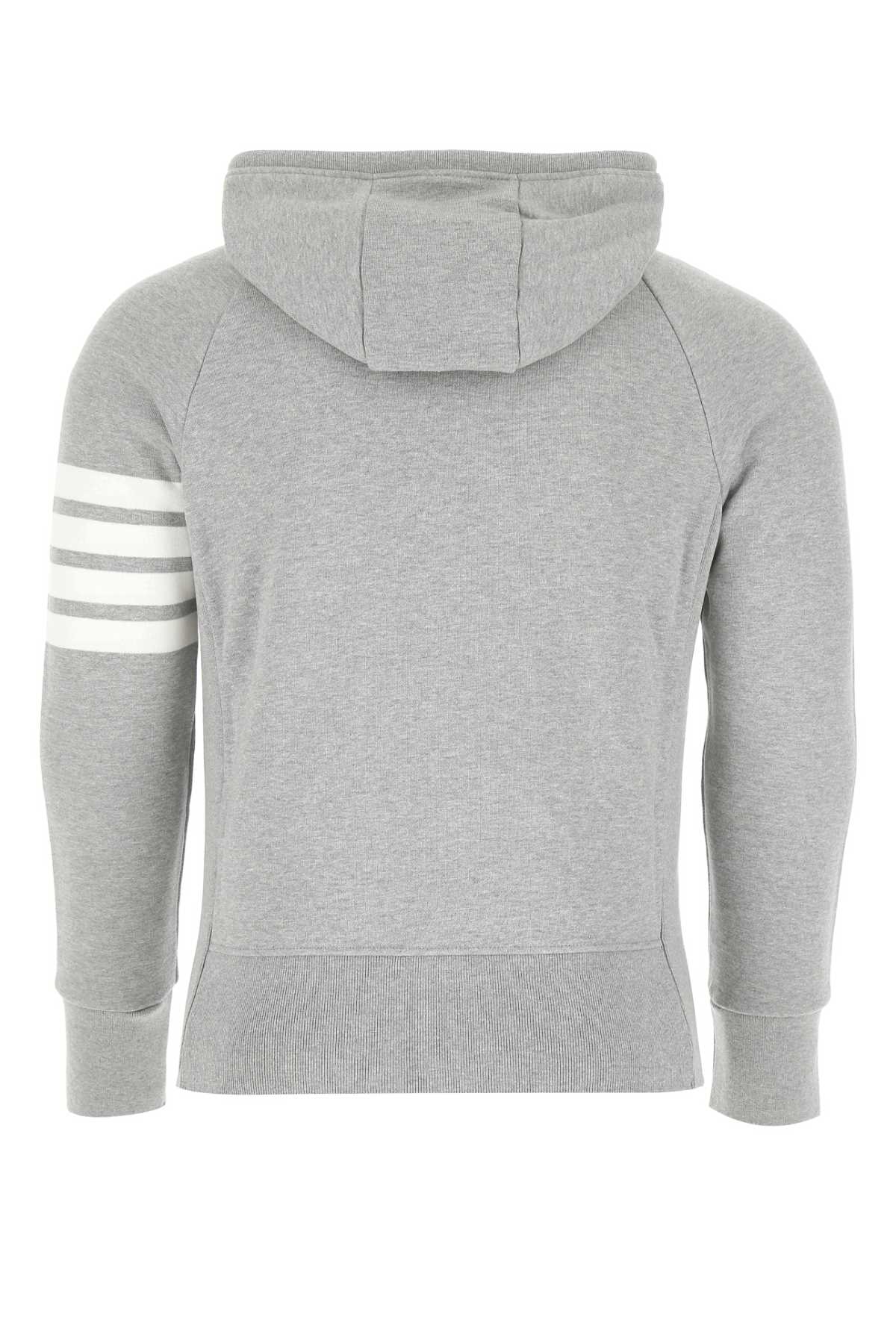 THOM BROWNE Melange Grey Cotton Sweatshirt for Men