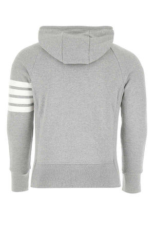 THOM BROWNE Melange Grey Cotton Sweatshirt for Men