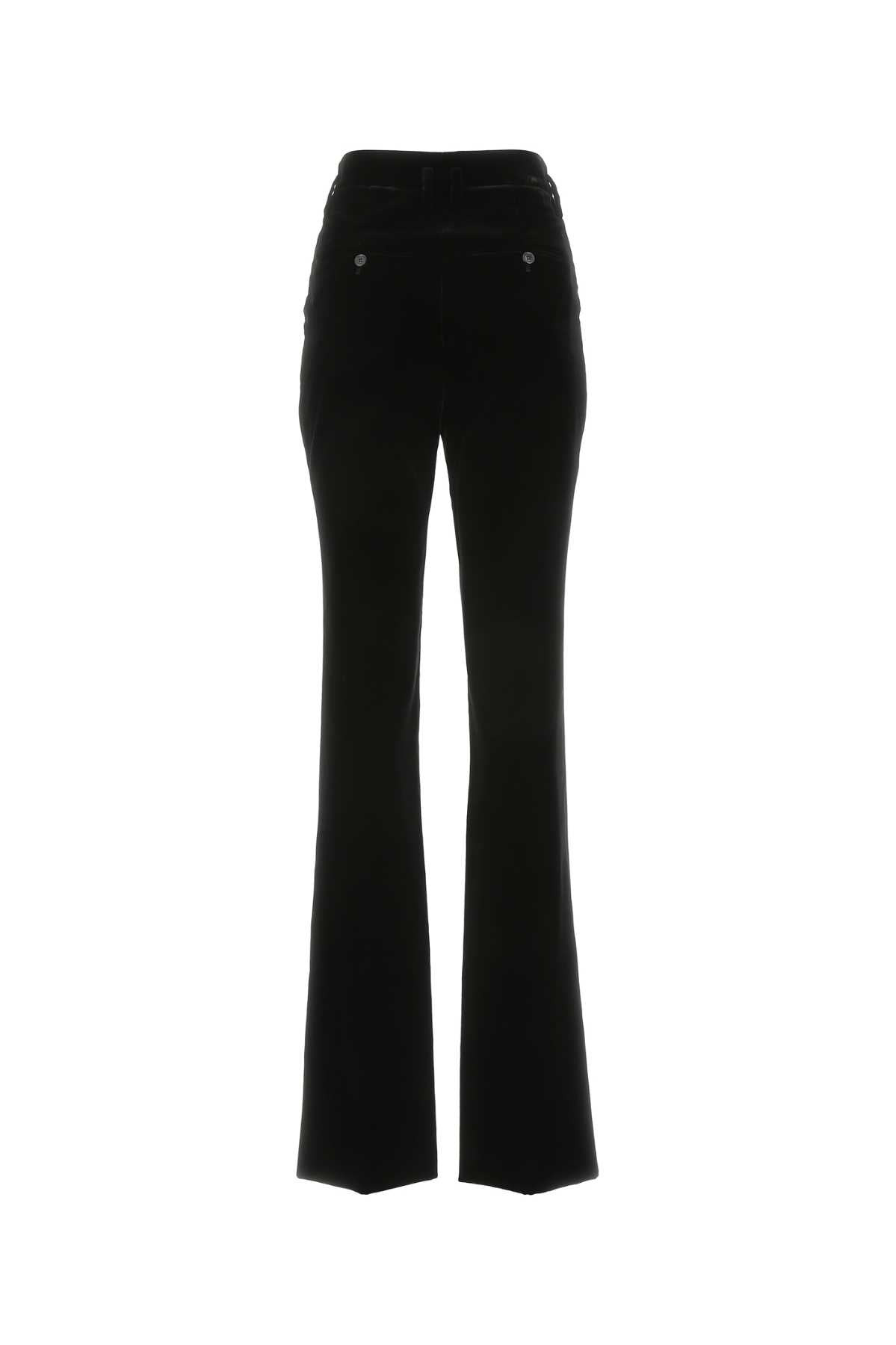 SAINT LAURENT Elegant Black Velvet Pants for Women