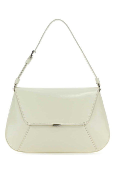 AMINA MUADDI Ivory Mini Leather Shoulder Handbag