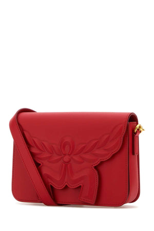 MCM Mini Red Leather Crossbody Handbag