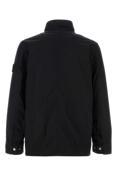 STONE ISLAND Sleek Black Lightweight Jacket - Perfect for Any Season