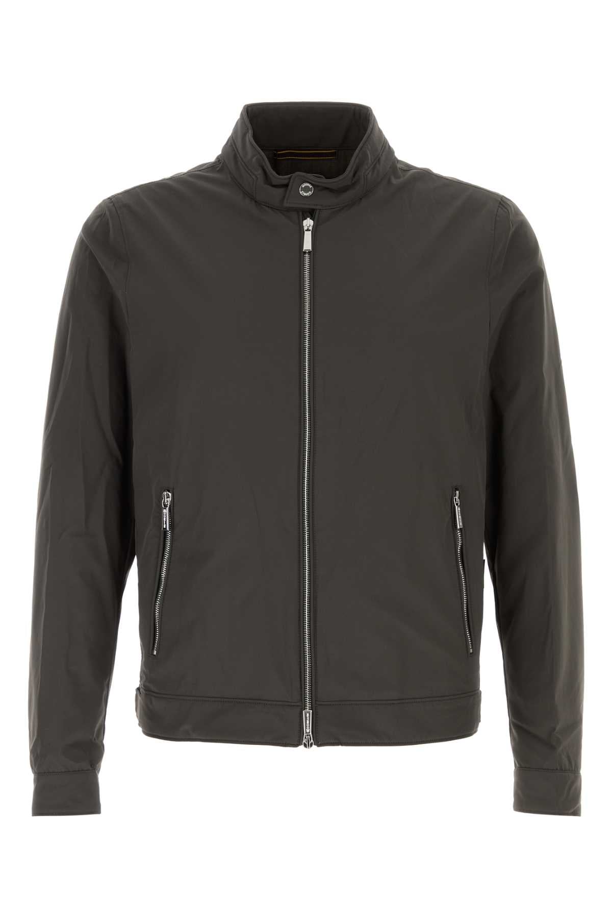 MOORER Charcoal Nylon Blend Vangi-Kn Jacket