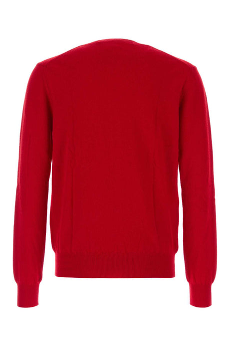 COMME DES GARCONS PLAY Wool Cardigan for Men - Classic Red Style