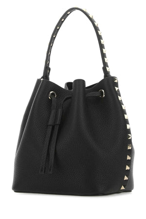 VALENTINO GARAVANI Rockstud Mini Leather Bucket Handbag