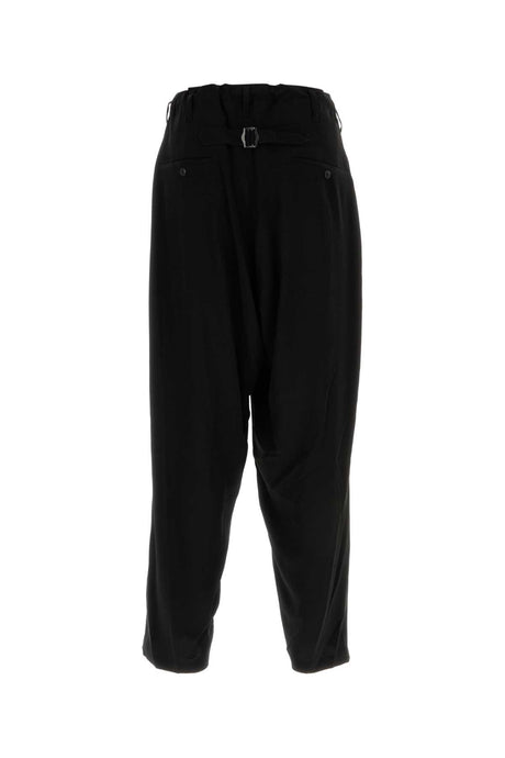 YOHJI YAMAMOTO Sophisticated Black Triacetate Blend Pants for Men