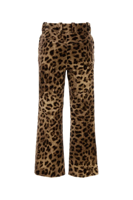 CHLOE Animal Print Velvet Mini Skirt