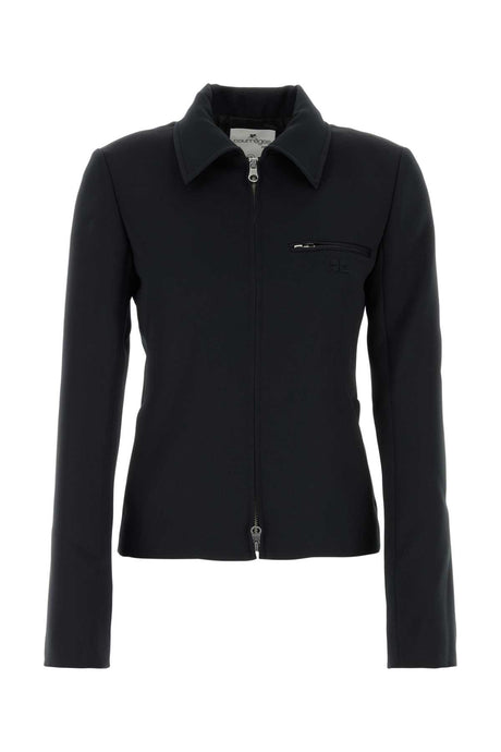 COURREGES Chic Black Twill Jacket for Women