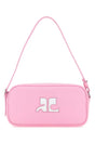 COURREGES Mini Pink Leather Shoulder Handbag