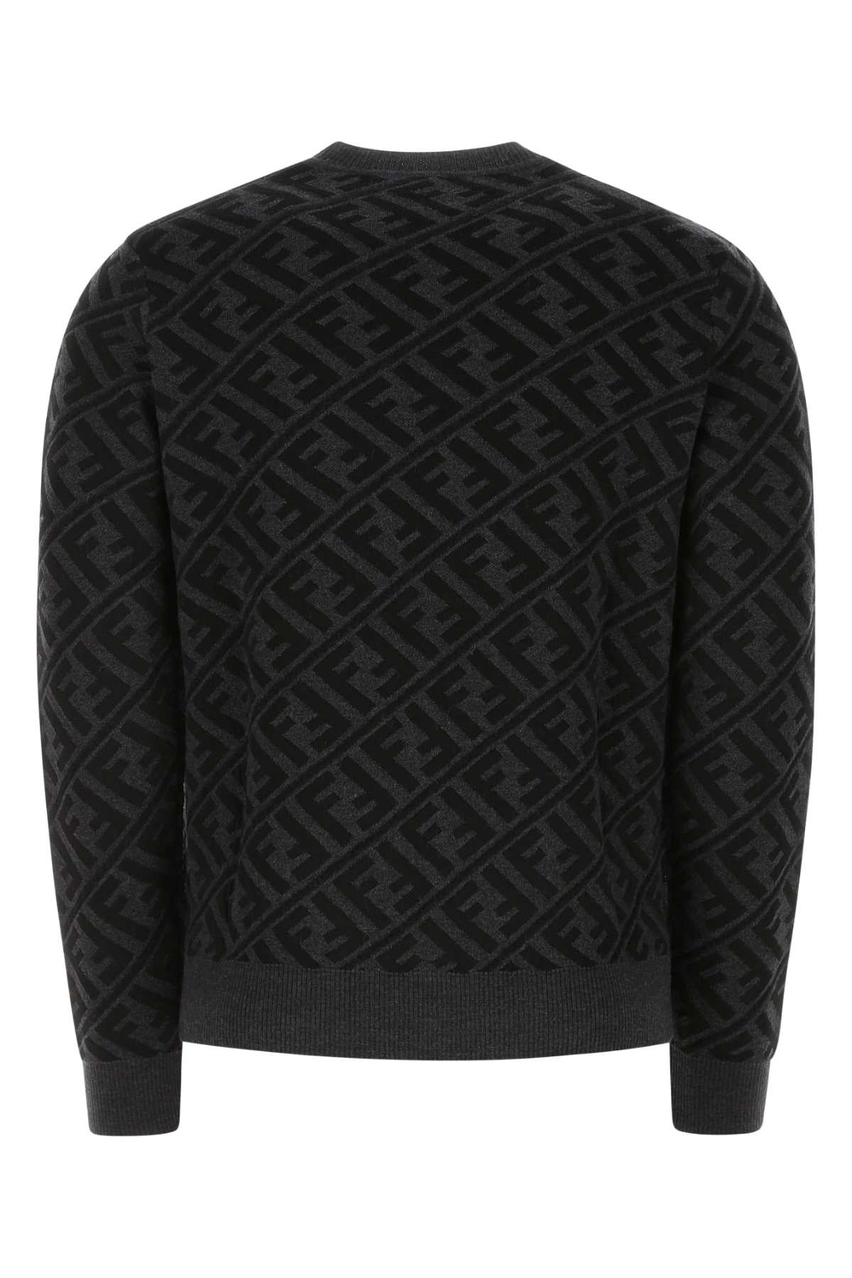 FENDI Embroidered Wool Blend Sweater for Men