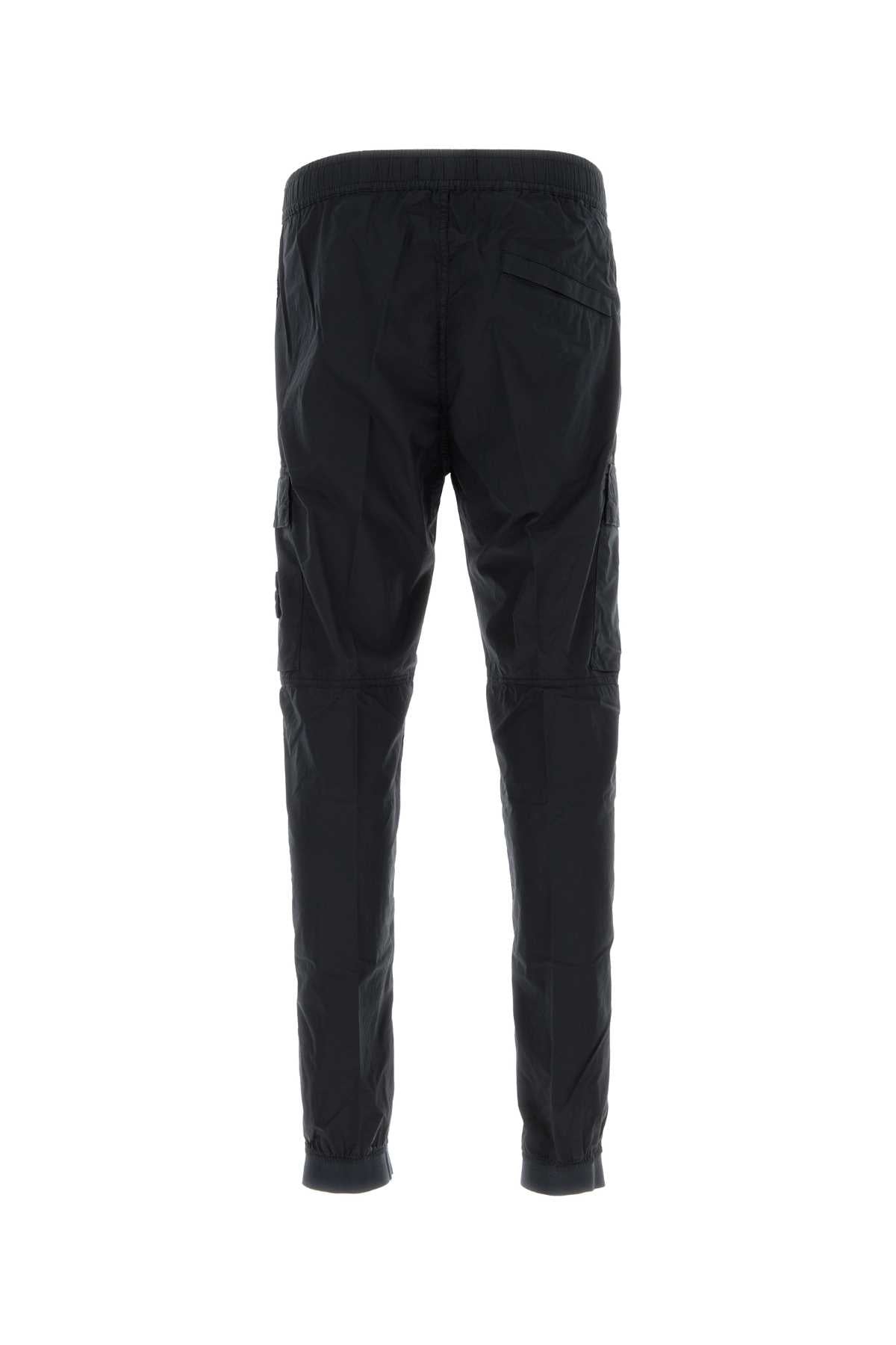 STONE ISLAND Midnight Blue Stretch Cotton Pants for Men