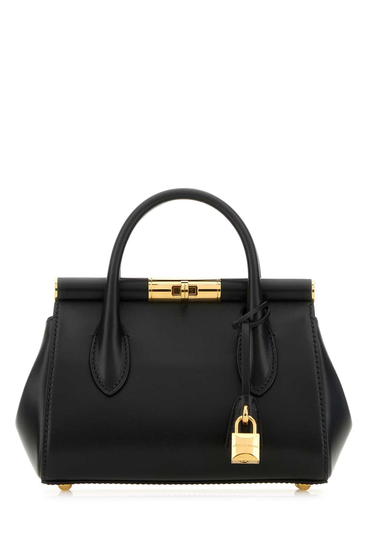 DOLCE & GABBANA Mini Leather Handbag in Black