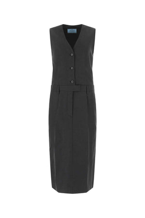 PRADA Elegant Wool Dress with Feminine Silhouette