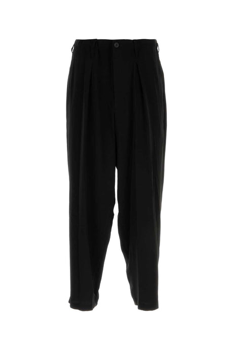 YOHJI YAMAMOTO Sophisticated Black Triacetate Blend Pants for Men