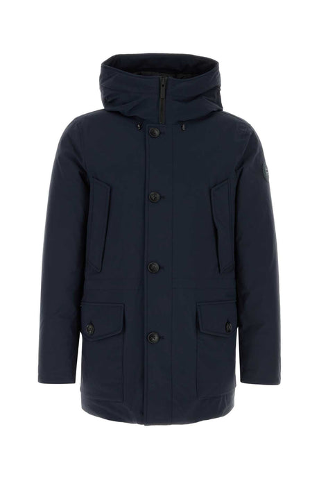 WOOLRICH Midnight Blue Stretch Nylon Down Jacket