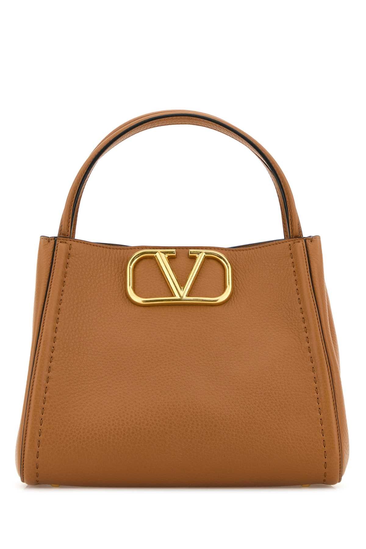 VALENTINO GARAVANI Camel Leather Medium Handbag