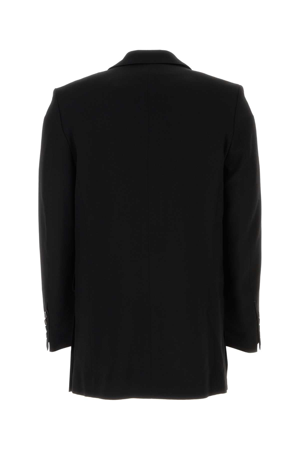 AMI Classic Black Wool Blazer for Men