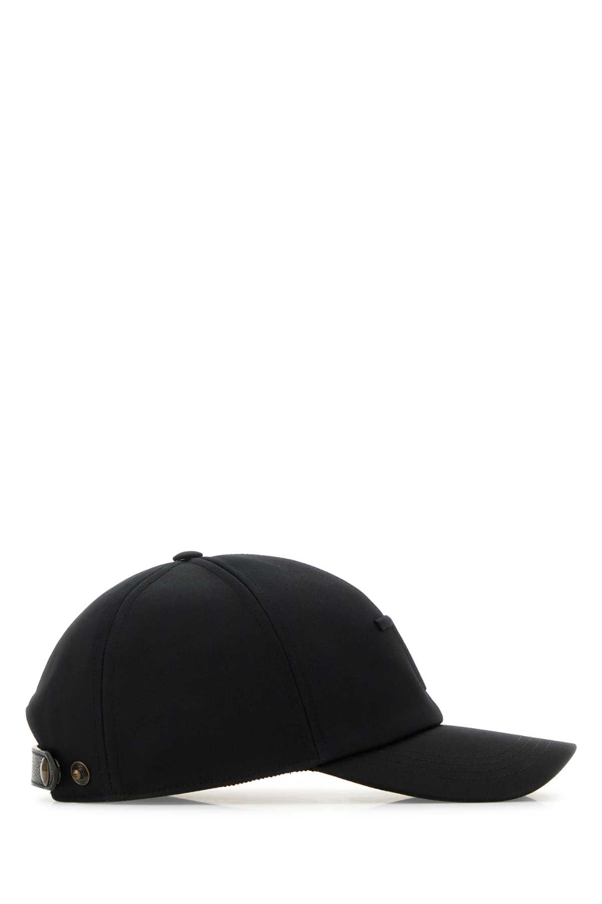 TOM FORD Classic Black Cotton Baseball Cap