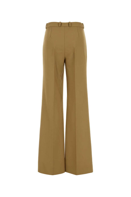 CHLOE Khaki Wool Palazzo Pants