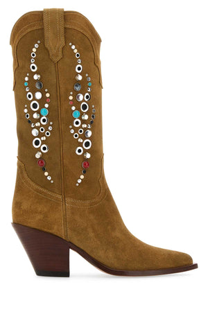 SONORA Elevated Suede Santa Fe Boots - 7cm Heel