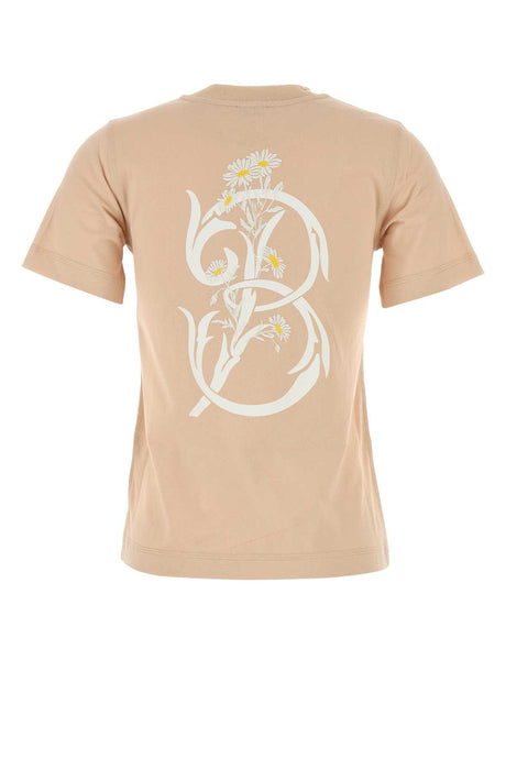 BURBERRY Peach Cotton T-Shirt for Women