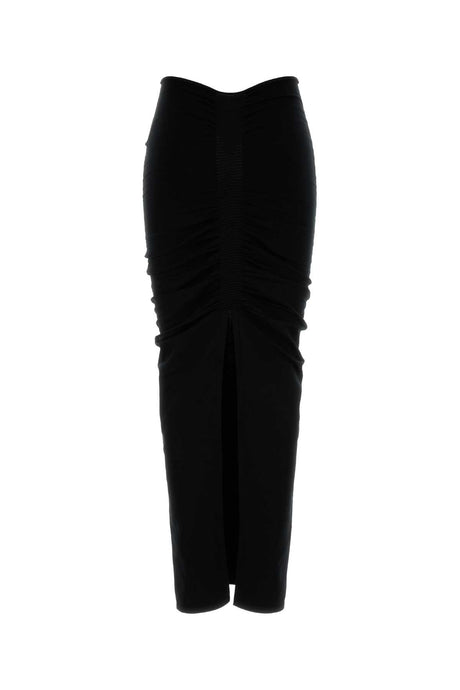 ALEXANDER WANG Black Stretch Cupro Blend Skirt