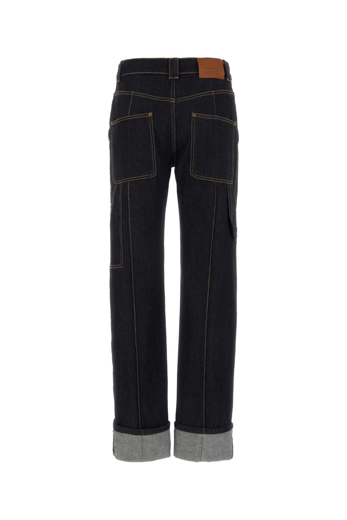 ALEXANDER MCQUEEN Dark Blue Denim Jeans for Women