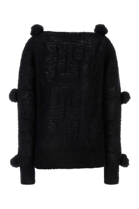 BLUMARINE Elegant Black Mohair Blend Sweater