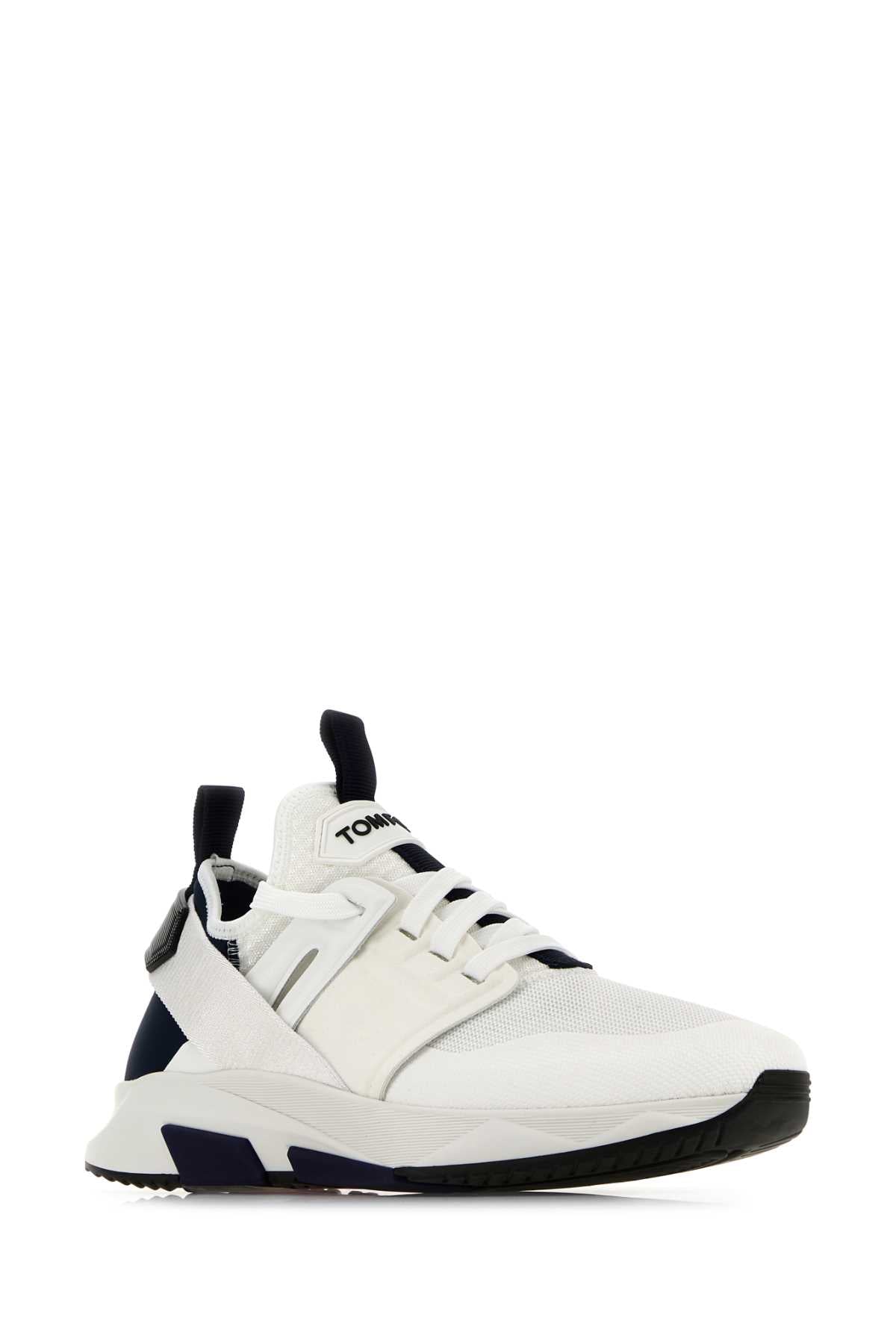 TOM FORD Neoprene and Smooth Leather Sneakers