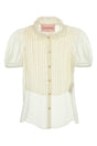 VALENTINO GARAVANI Ivory Chiffon Mini Shirt for Women