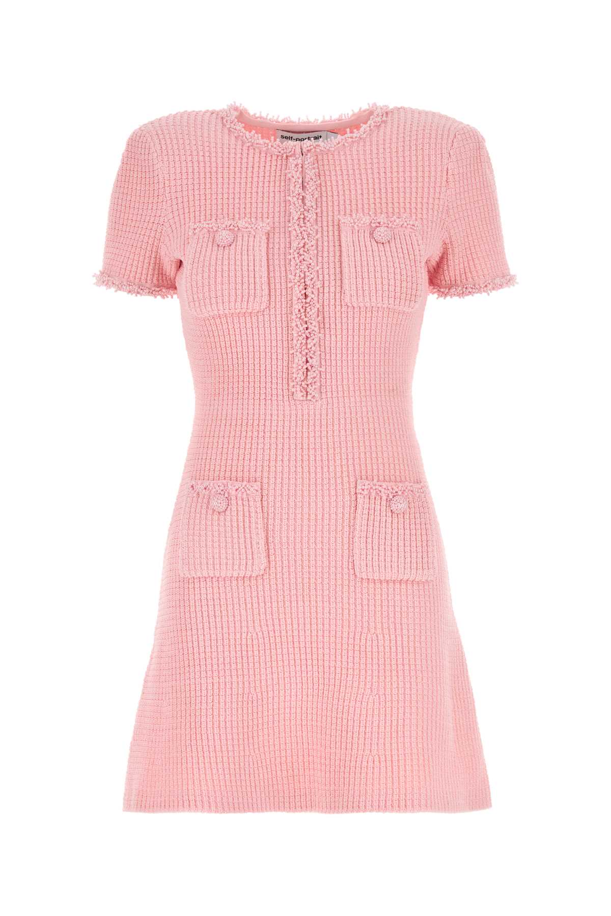 SELF PORTRAIT Chic Pink Stretch Mini Dress for Women