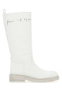 ANN DEMEULEMEESTER Ivory Canvas Jose Boots for Women