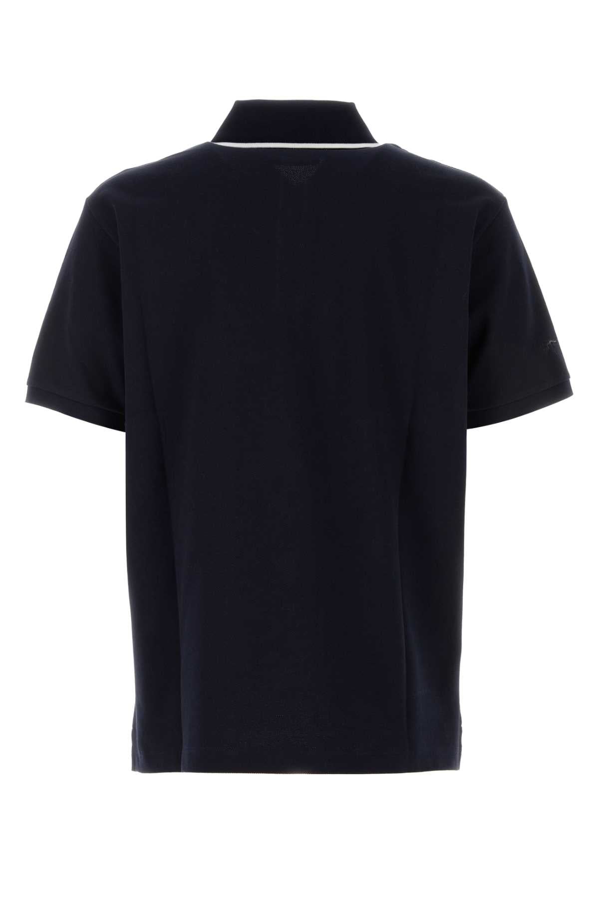 GUCCI Men's Stretch Piquet Polo Shirt - Navy Blue