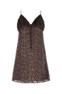 SAINT LAURENT Chic Two-Tone Velvet Mini Dress for Women