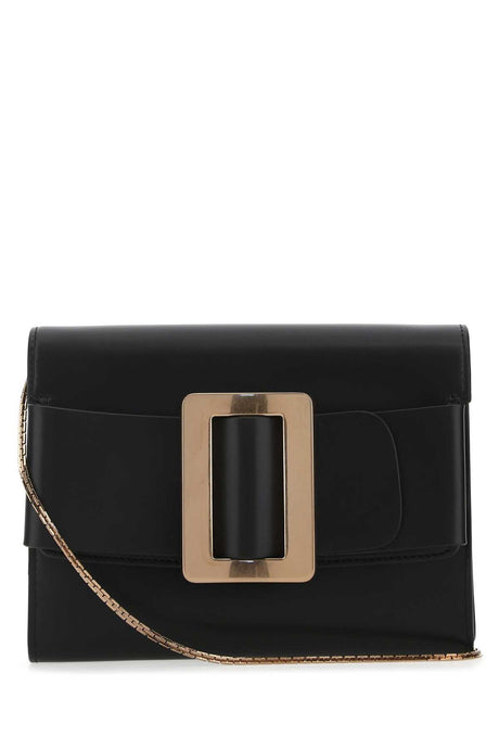 BOYY Mini Buckle Clutch in Luxurious Black Leather