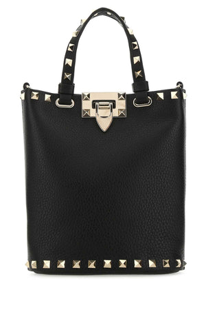 VALENTINO GARAVANI Mini Rockstud Black Leather Handbag