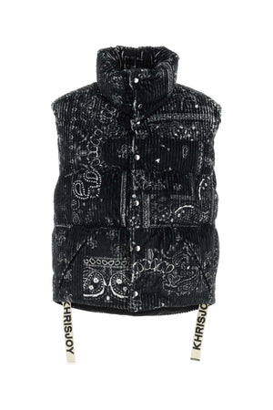 KHRISJOY Printed Oversize Sleeveless Down Jacket