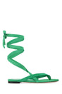 THE ATTICO Grass Green Suede Thong Sandals