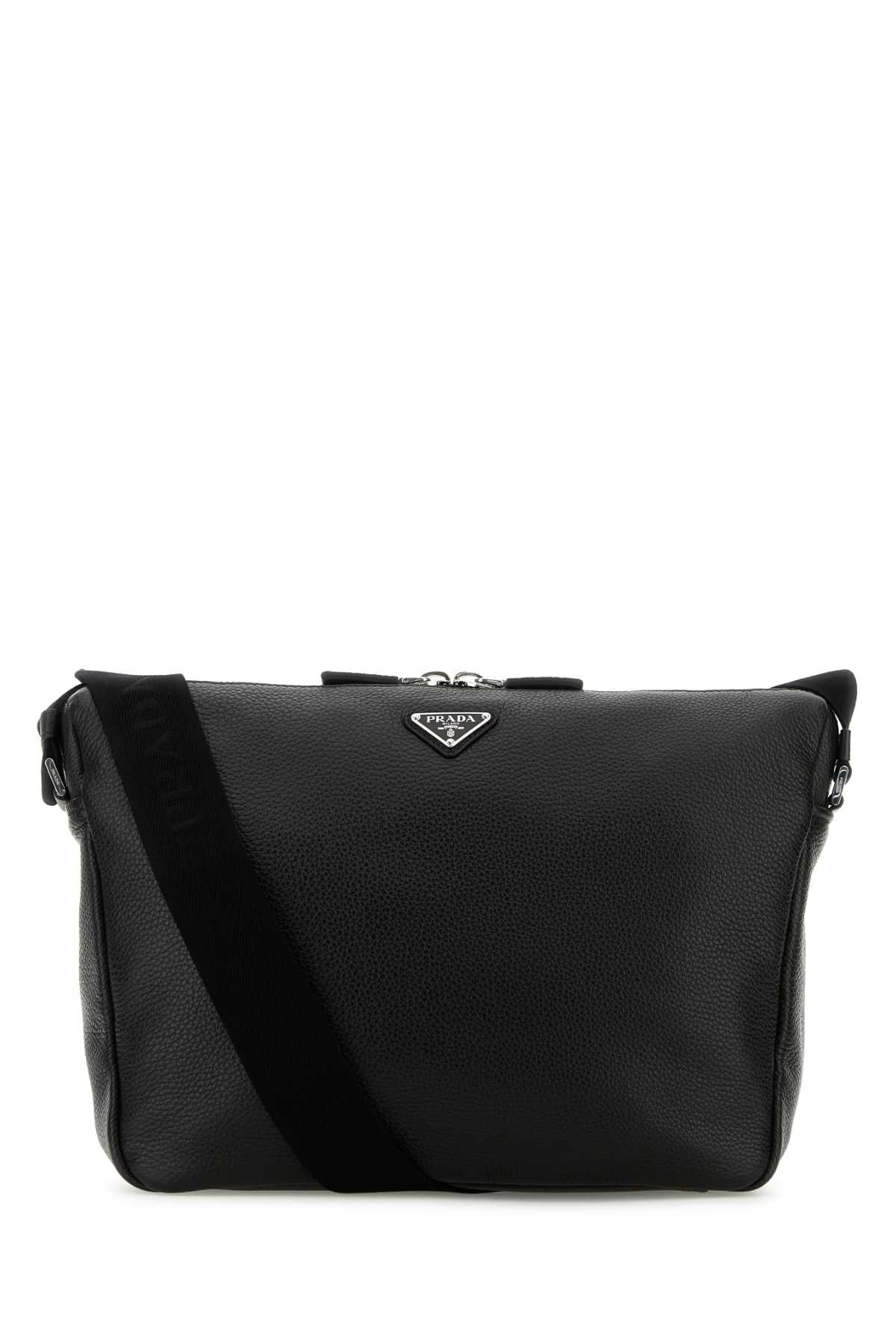 PRADA Mini Black Leather Crossbody Handbag