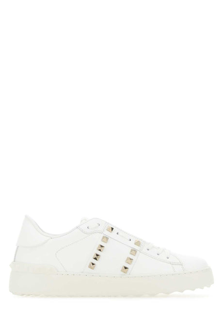 VALENTINO GARAVANI Rockstud Untitled Leather Sneakers - Women's