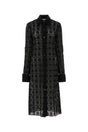 SPORTMAX Elegant Black Lace Shirt Dress