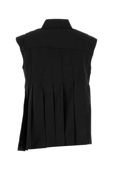 SACAI Elegant Black Poplin Blouse for Women