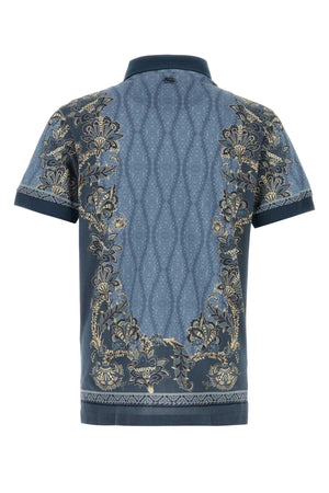 ETRO Printed Piquet Polo Shirt for Men