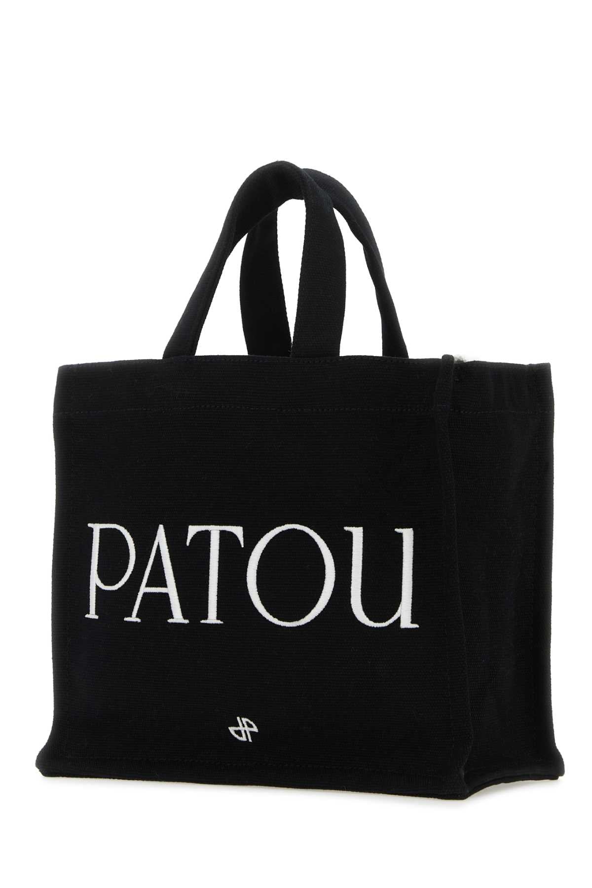 PATOU Mini Black Canvas Tote Handbag