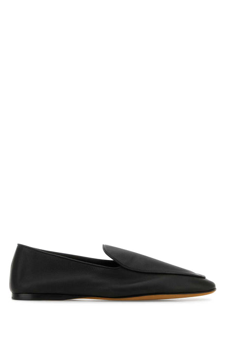 THE ROW Classic Black Leather Awar Loafers for Women