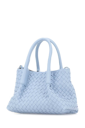 BOTTEGA VENETA Mini Light Blue Leather Shopping Handbag