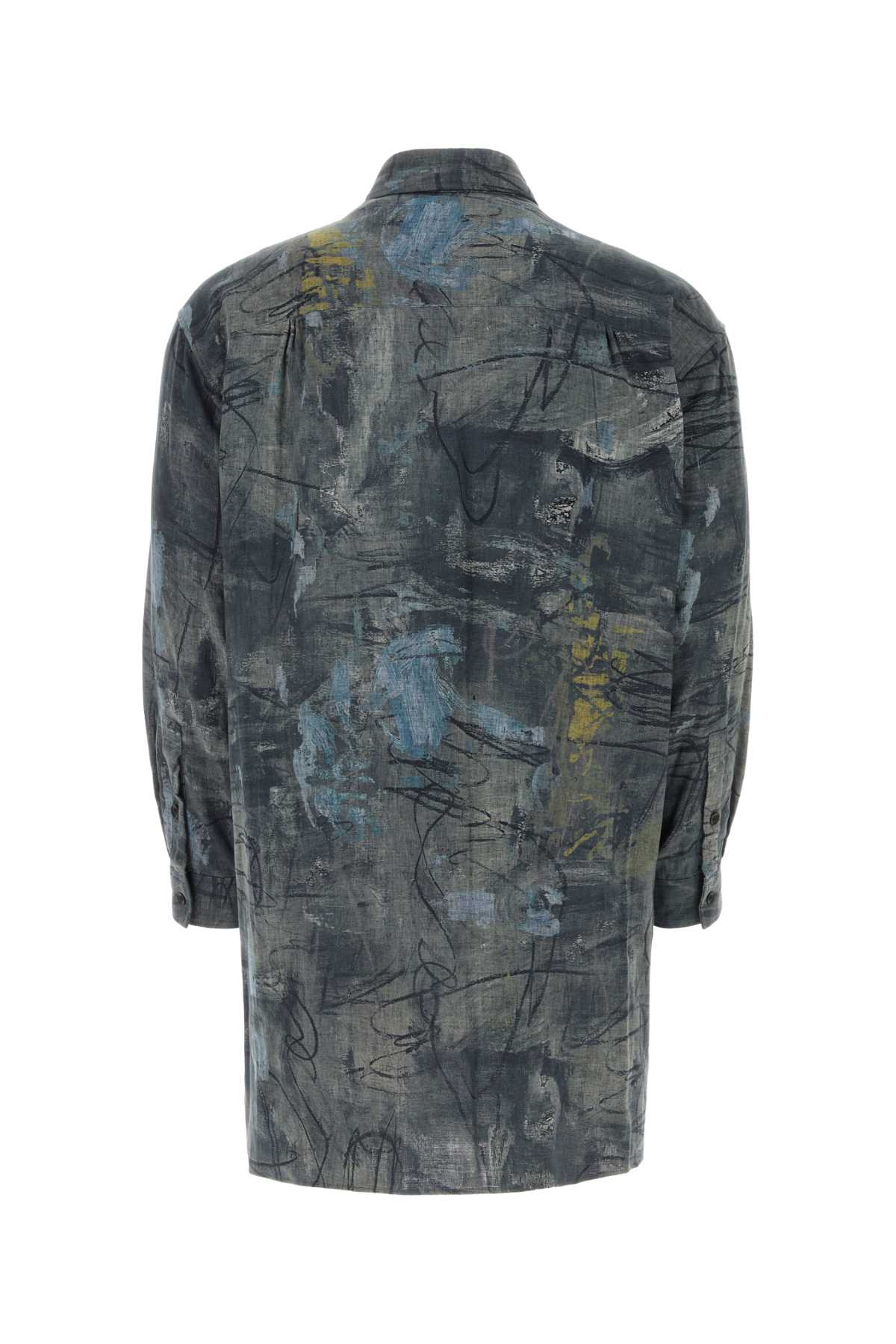 YOHJI YAMAMOTO Printed Cotton Shirt - Modern Fit