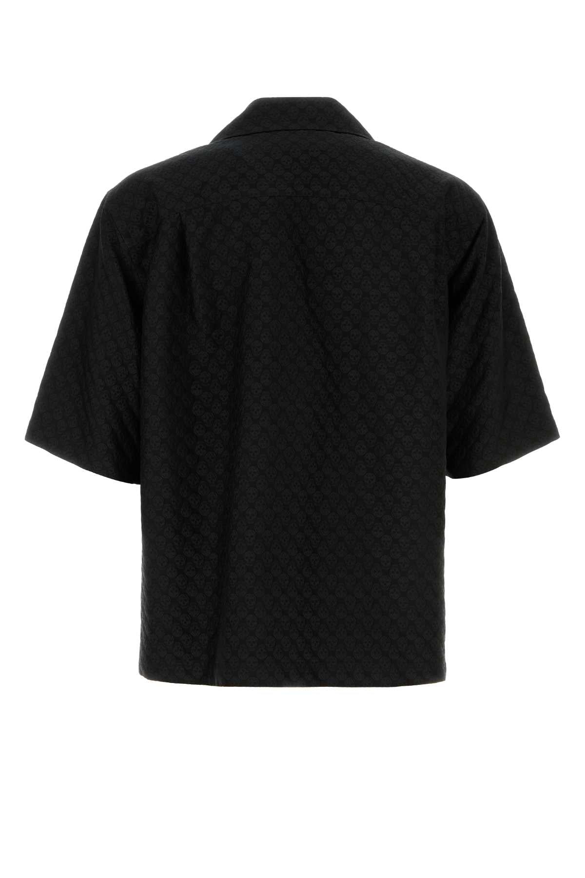 ALEXANDER MCQUEEN Black Viscose Blend Shirt for Men