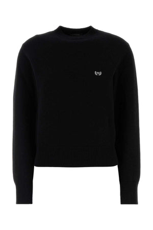 BALENCIAGA Essentials Black Wool Sweater for Women